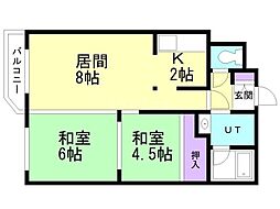 サンタフェハイツ 2LDKの間取図画像