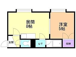 コーポ櫂 1LDKの間取図画像