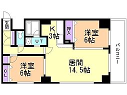 ブリーズ宮の沢2 2LDKの間取図画像