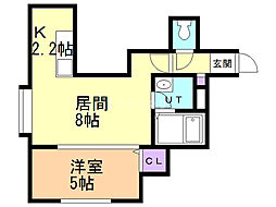 グランデルーシア宮の沢 1LDKの間取図画像