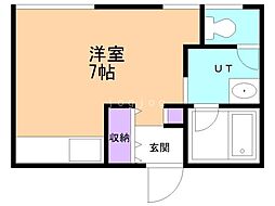 メゾンド真駒内 ワンルームの間取図画像