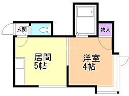 ビブレ南平岸1 1DKの間取図画像