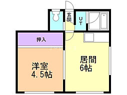 ウッドピラーハウス 1DKの間取図画像