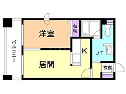 LEE豊平3条 1LDKの間取図画像