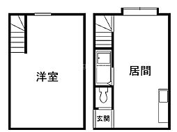 AMS水車町 1LDKの間取図画像