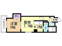 グローリーS・YB.L.D. 1LDKの間取図画像
