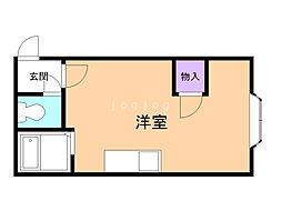 ビバーク平岸 ワンルームの間取図画像