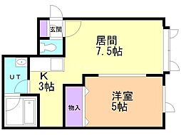 エル・ベスト 1LDKの間取図画像