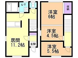 コーポラス35 1階3LDKの間取り