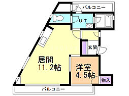 それいゆ 1LDKの間取図画像
