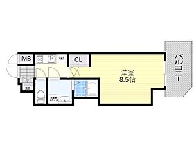 大阪府吹田市広芝町（賃貸マンション1K・5階・26.26㎡） その2