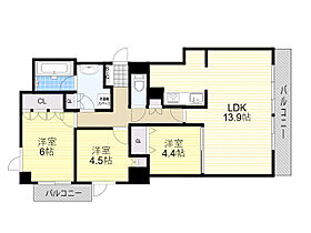 大阪府吹田市江坂町４丁目18番3号（賃貸マンション3LDK・14階・68.98㎡） その2