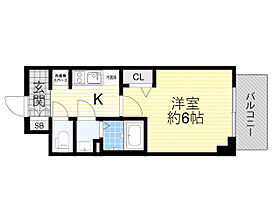 大阪府大阪市淀川区西中島１丁目（賃貸マンション1K・13階・21.37㎡） その2