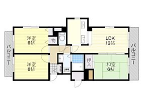 大阪府豊中市西泉丘１丁目（賃貸マンション3LDK・4階・66.60㎡） その2