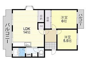 大阪府豊中市庄内宝町１丁目（賃貸マンション2LDK・4階・58.59㎡） その2