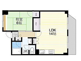 大阪府豊中市服部南町２丁目（賃貸マンション1LDK・3階・50.00㎡） その2