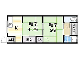 大阪府吹田市長野西13番21号（賃貸アパート2K・2階・32.40㎡） その2