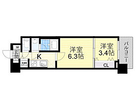 大阪府大阪市淀川区加島３丁目（賃貸マンション2K・6階・30.00㎡） その2