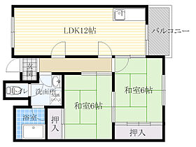 大阪府吹田市樫切山（賃貸マンション2LDK・2階・57.00㎡） その2