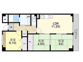 兵庫県川西市東畦野３丁目（賃貸マンション3LDK・2階・66.28㎡） その2