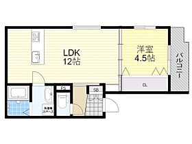 兵庫県川西市萩原１丁目（賃貸アパート1LDK・1階・40.16㎡） その2