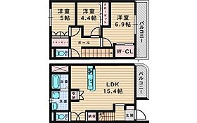 大阪府豊中市熊野町２丁目5番14号（賃貸テラスハウス3LDK・1階・85.60㎡） その2