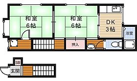 大阪府豊中市螢池北町１丁目（賃貸アパート2K・2階・37.00㎡） その2