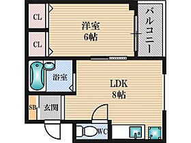 大阪府大阪市東淀川区上新庄２丁目（賃貸マンション1LDK・3階・27.10㎡） その2