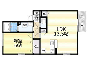 大阪府豊中市少路２丁目（賃貸アパート1LDK・2階・45.15㎡） その2