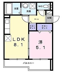 阪急千里線 千里山駅 徒歩20分の賃貸アパート 3階1LDKの間取り