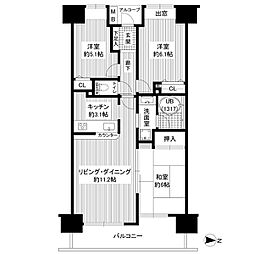 レーベンハイムせんげん台ステーションアリーナ 3LDKの間取図画像