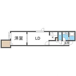 レイクサイド34 1LDKの間取図画像