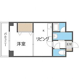 AMMS18 1DKの間取図画像