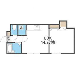 F・Dress西線ビル 1DKの間取図画像