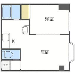 ニューセトル南4条2 1LDKの間取図画像
