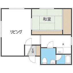 アルテアリファイン 1LDKの間取図画像