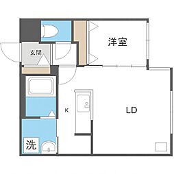 GRANDONESAPPORO 1LDKの間取図画像