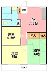 メゾン荻窪 3DKの間取図画像