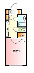 レジデンス・デ・パピロン 1Kの間取図画像