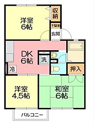 ハイツ須藤 3DKの間取図画像