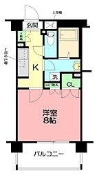 パノラマ南鴨宮 1Kの間取図画像