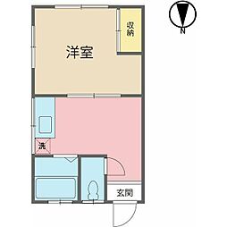 原田アパート西 1Kの間取図画像