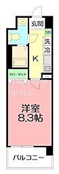 セレスティアル飛鳥 1Kの間取図画像