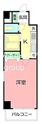 アステール湘南 1Kの間取図画像
