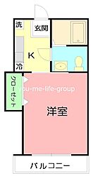 モノリス 1Kの間取図画像