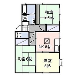 エクセルすみれ平 3DKの間取図画像
