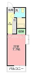 アルカディア 1Kの間取図画像