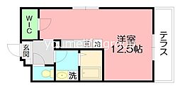 プラザフローラル ワンルームの間取図画像