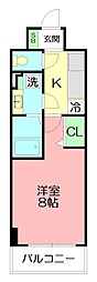 S-FORT湘南平塚 1Kの間取図画像