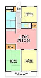 エクレシア 2LDKの間取図画像